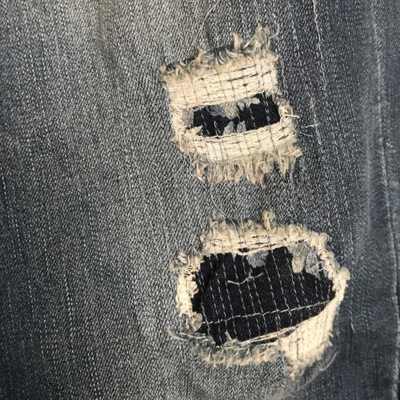 BOYFRIEND SOFT STRETCH DISTRESS DENIM JEANS - Picture 3 of 7